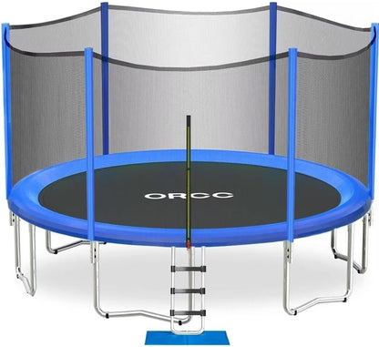 Kids Trampoline, 1200LBS Weight Capacity Outdoor Trampoline 16 15 14FT Yard Trampolines for Kids Adults
