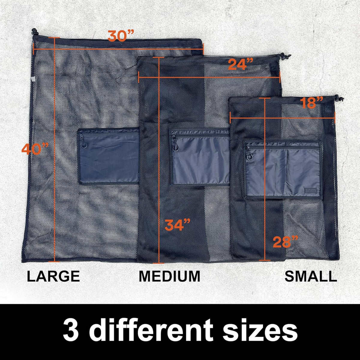 Heavy Duty Mesh Sports Gear Bag with Adjustable Shoulder Strap