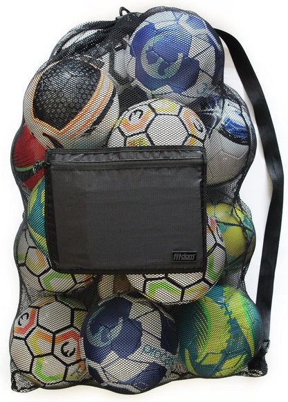 Heavy Duty Mesh Sports Gear Bag with Adjustable Shoulder Strap