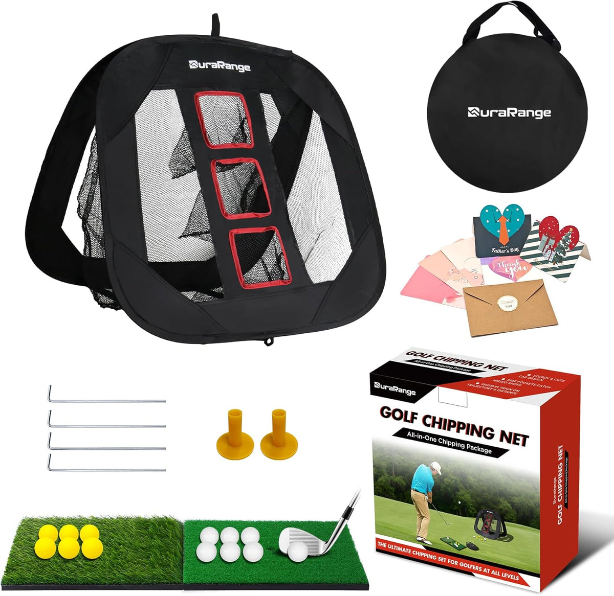 Pop-Up Golf Chipping Net for Short Game Practice