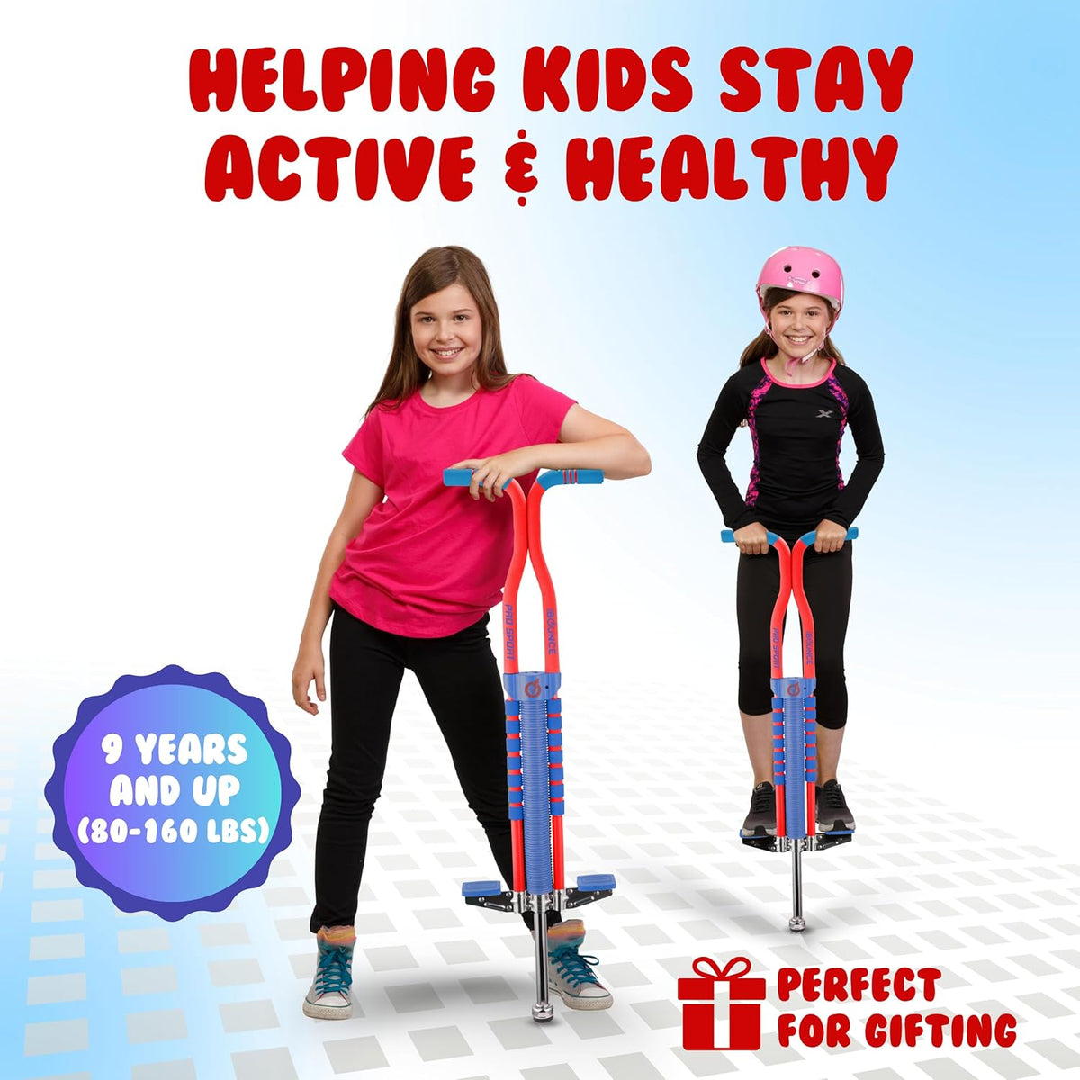 Pogo Stick for Kids - Pogo Sticks for Ages 9 and Up, 80 to 160 Lbs - Pro Sport Edition, Quality, Easy Grip, Pogostick for Hours of Wholesome Fun