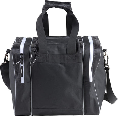 Bowling Bag for Single Ball - Single Ball Tote Bag with Padded Ball Holder - Fits a Single Pair of Bowling Shoes up to Mens Size 14