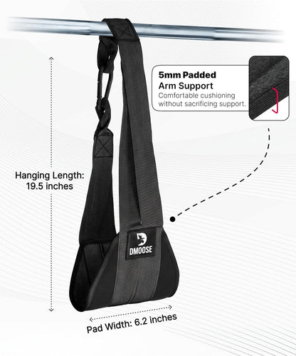 Dmoose Hanging Ab Straps for Pull up Bar & Core Strength Training (Pair) - Soft Padded Exercise Straps for Ab Swing & Leg Raises, Hang Bar Strap with anti Rust Carabiners, Abs Equipment for Home & Gym