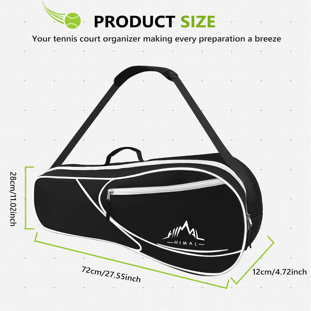 3 Racquet Tennis Bag Tennis Racket Bag for Men Women