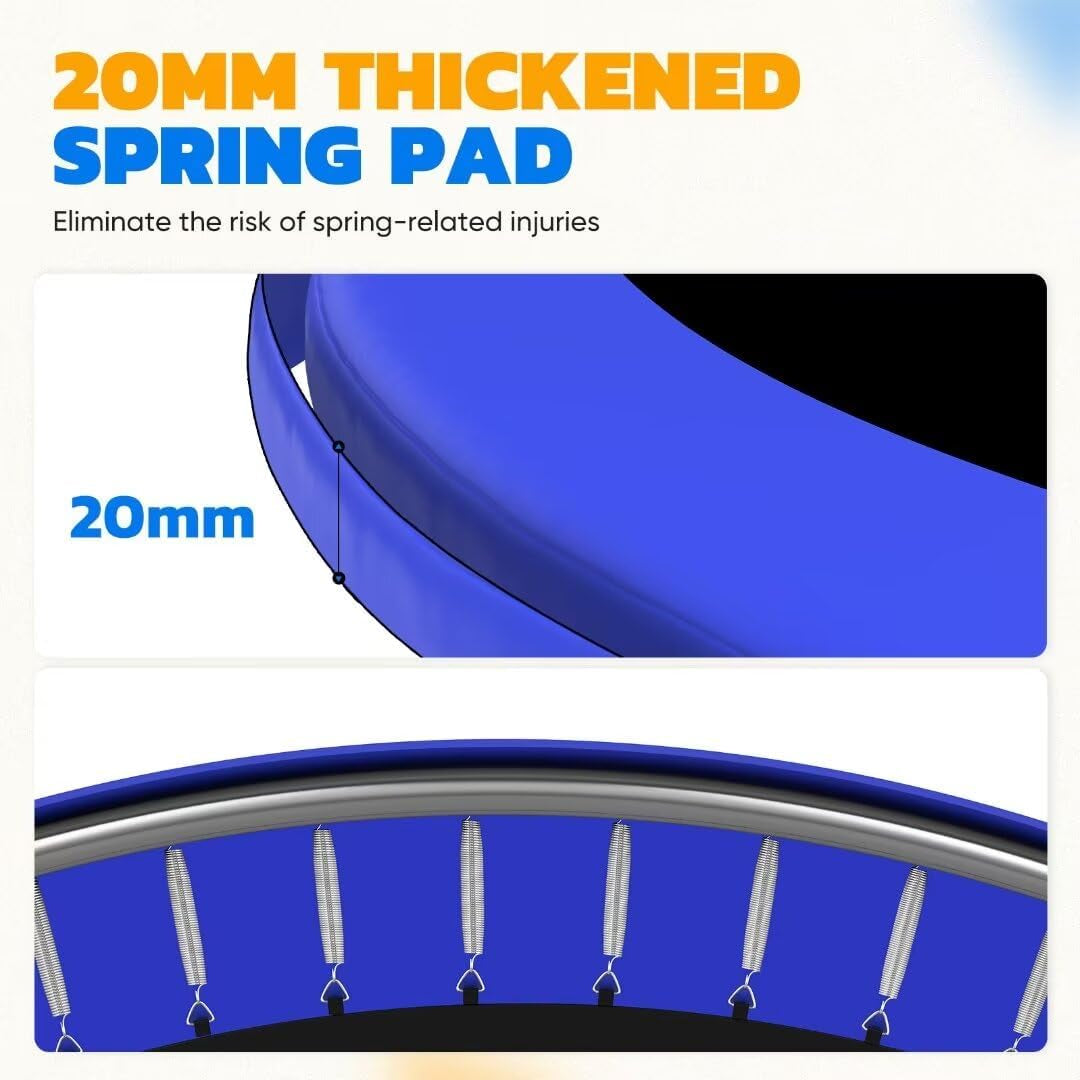 Kids Trampoline, 1200LBS Weight Capacity Outdoor Trampoline 16 15 14FT Yard Trampolines for Kids Adults
