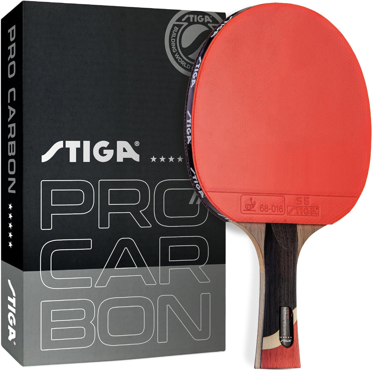 STIGA Pro Carbon + Raptor Performance-Level Ping Pong Paddle