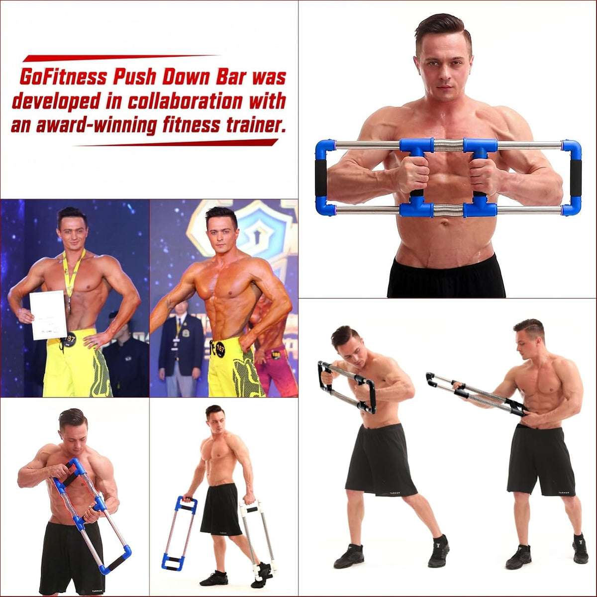 Push down Bar - Chest Workout Equipment for Home Gym