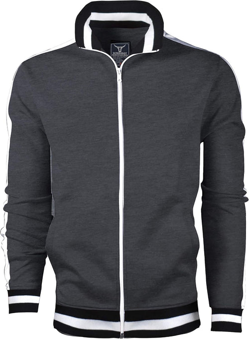 -TRACK JACKET Mens Urban Hip Hop Premium Track Jacket - Slim Fit Side Taping Sportswear Urbanwear Streetwear Top