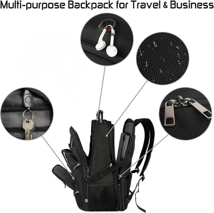 18.4 Laptop Backpack for Men, 55L-60L Extra Large Backpack for Travel Work