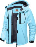 Women'S Waterproof Ski Jacket Warm Winter Coats Windproof Winter Jackets for Women Fleece Lined Windbreaker with Hood
