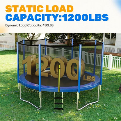 Kids Trampoline, 1200LBS Weight Capacity Outdoor Trampoline 16 15 14FT Yard Trampolines for Kids Adults