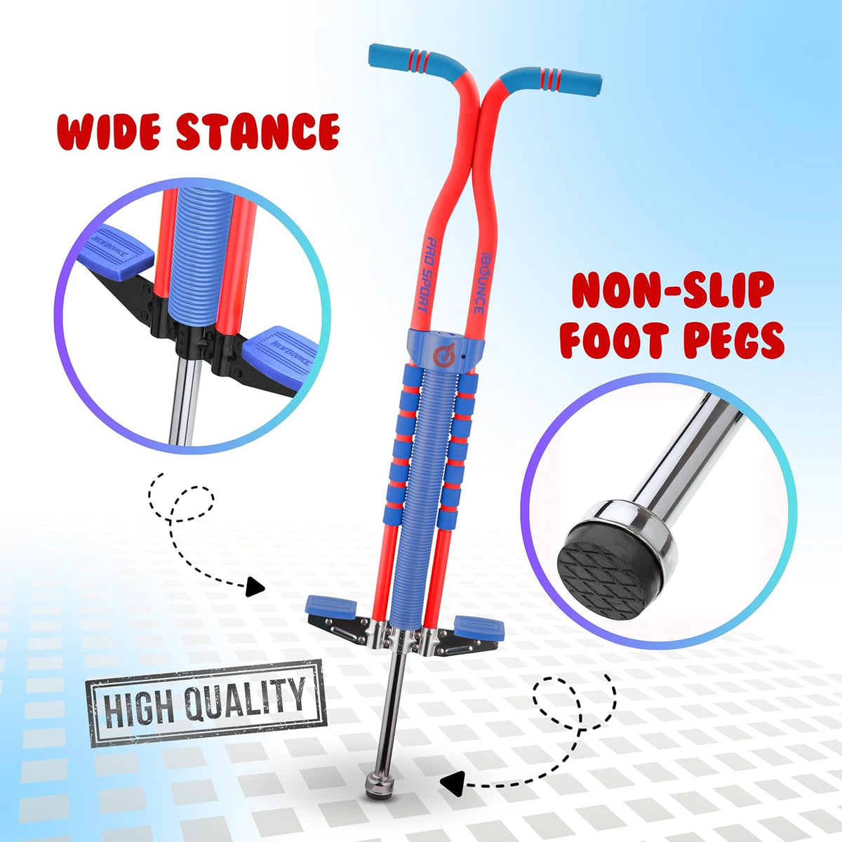 Pogo Stick for Kids - Pogo Sticks for Ages 9 and Up, 80 to 160 Lbs - Pro Sport Edition, Quality, Easy Grip, Pogostick for Hours of Wholesome Fun