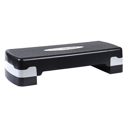 Adjustable Step Aerobics Platform, 4 to 6 in Height, Black