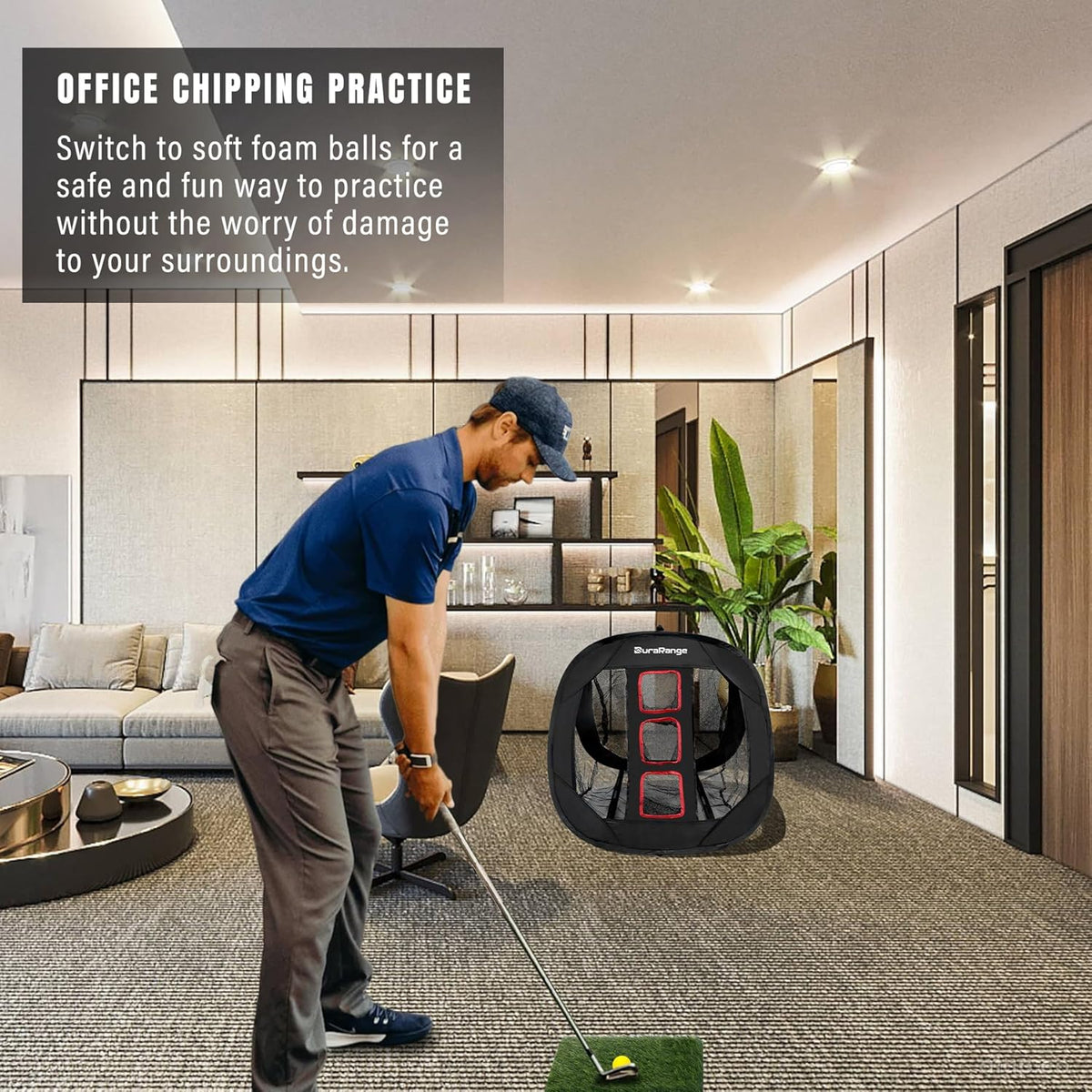 Pop-Up Golf Chipping Net for Short Game Practice