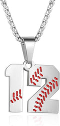 Inspiration Baseball Jersey Number Necklace Stainless Steel Charms Number Pendant for Men Women