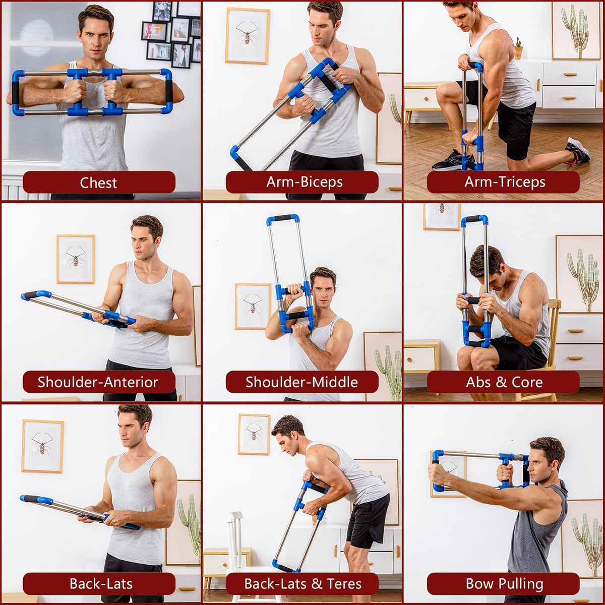 Push down Bar - Chest Workout Equipment for Home Gym