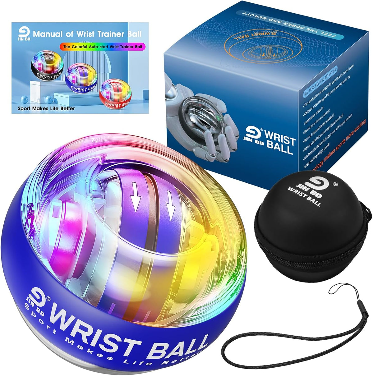 Auto Start Wrist Ball，Gyro Ball Trainer，Wrist Exerciser，Gyroscopic