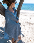 CRYSTAL Beach Towel, Turkish Hammam Towel, Spa & Sauna Towel - Blue