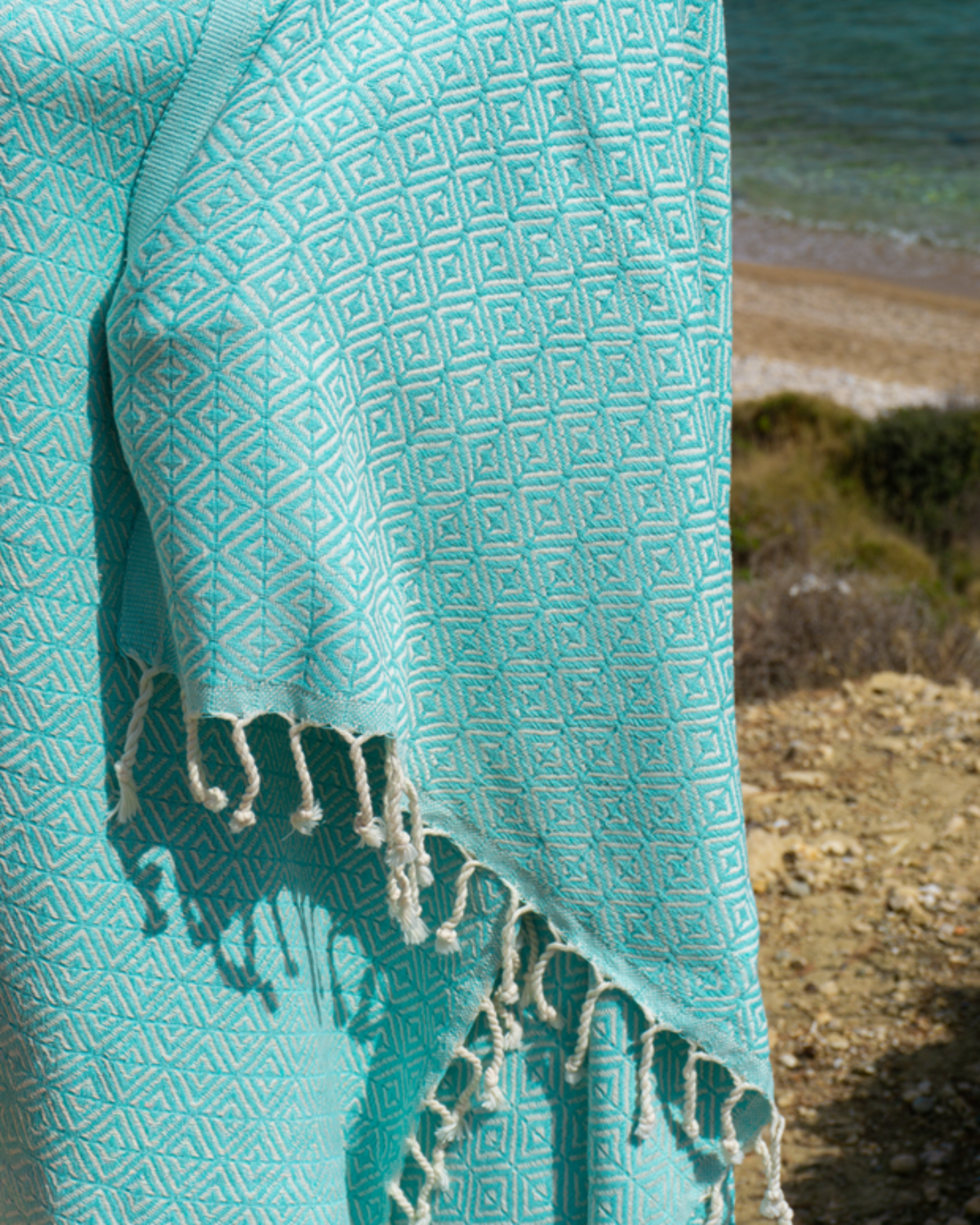 ELA Hammam Beach Towel, Spa Sauna Towel - Mint