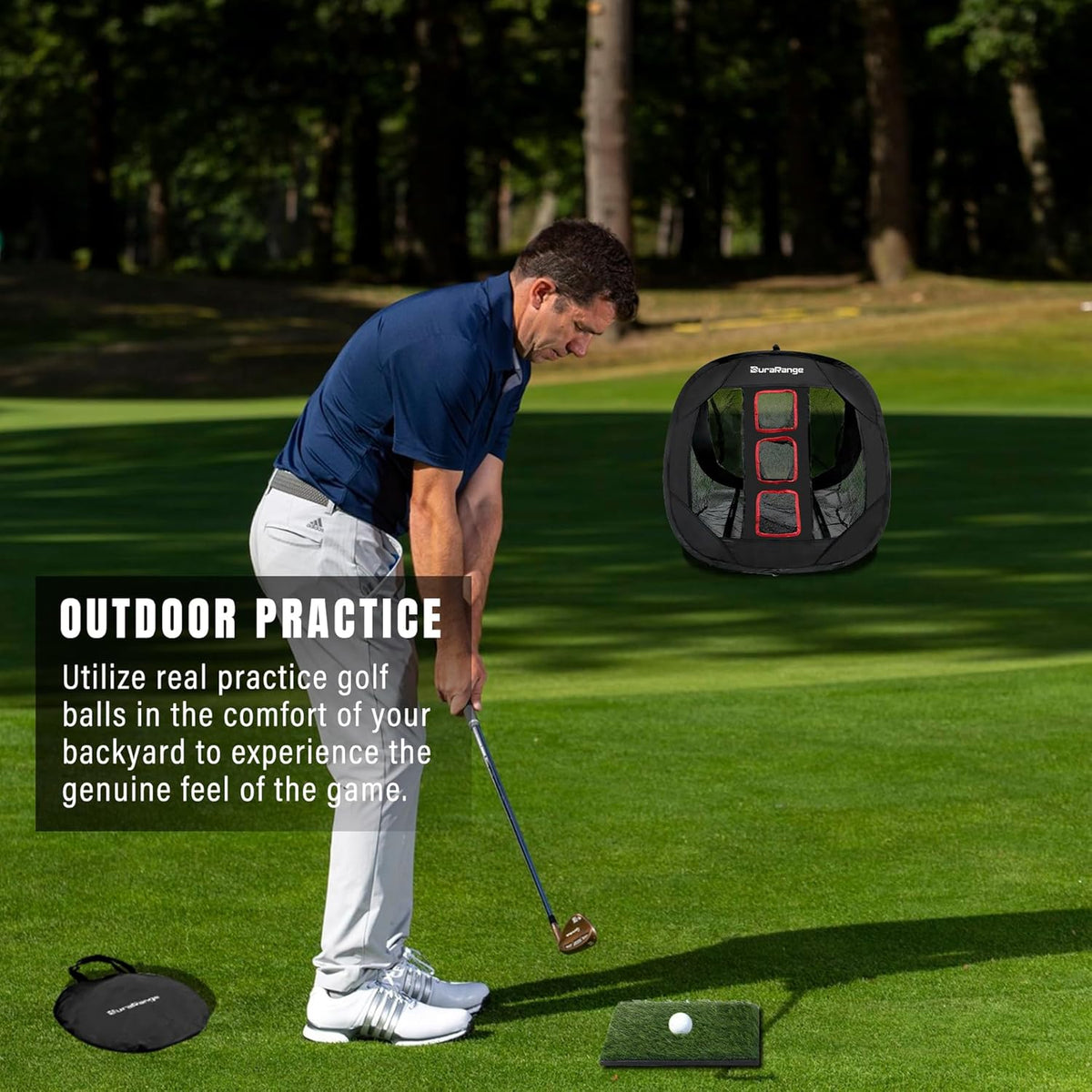 Pop-Up Golf Chipping Net for Short Game Practice