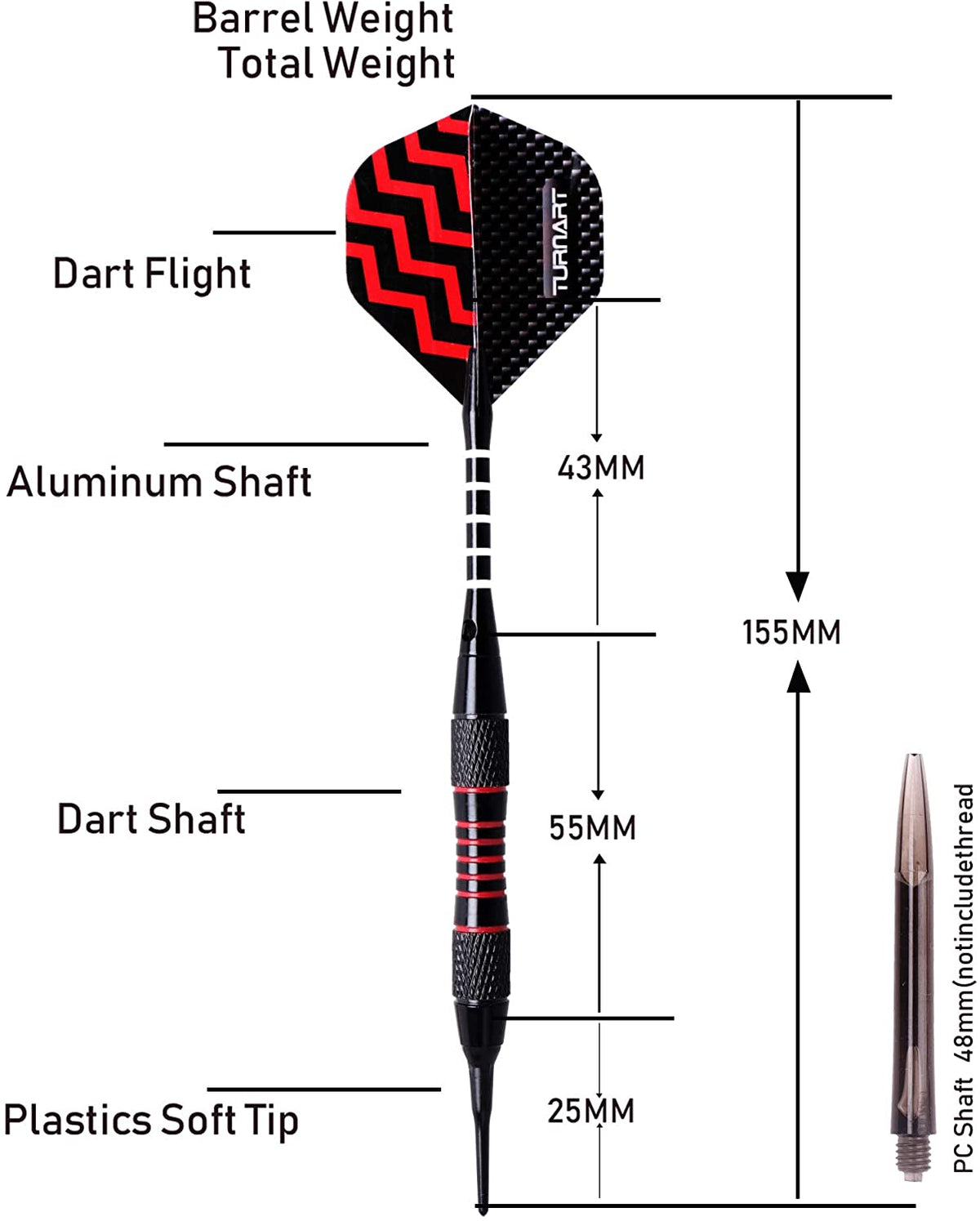 Darts Plastic Tip 9 Pcs 18 Grams Professional Soft Tip