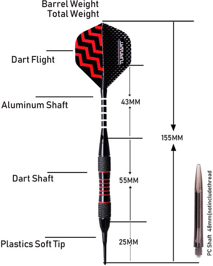 Darts Plastic Tip 9 Pcs 18 Grams Professional Soft Tip