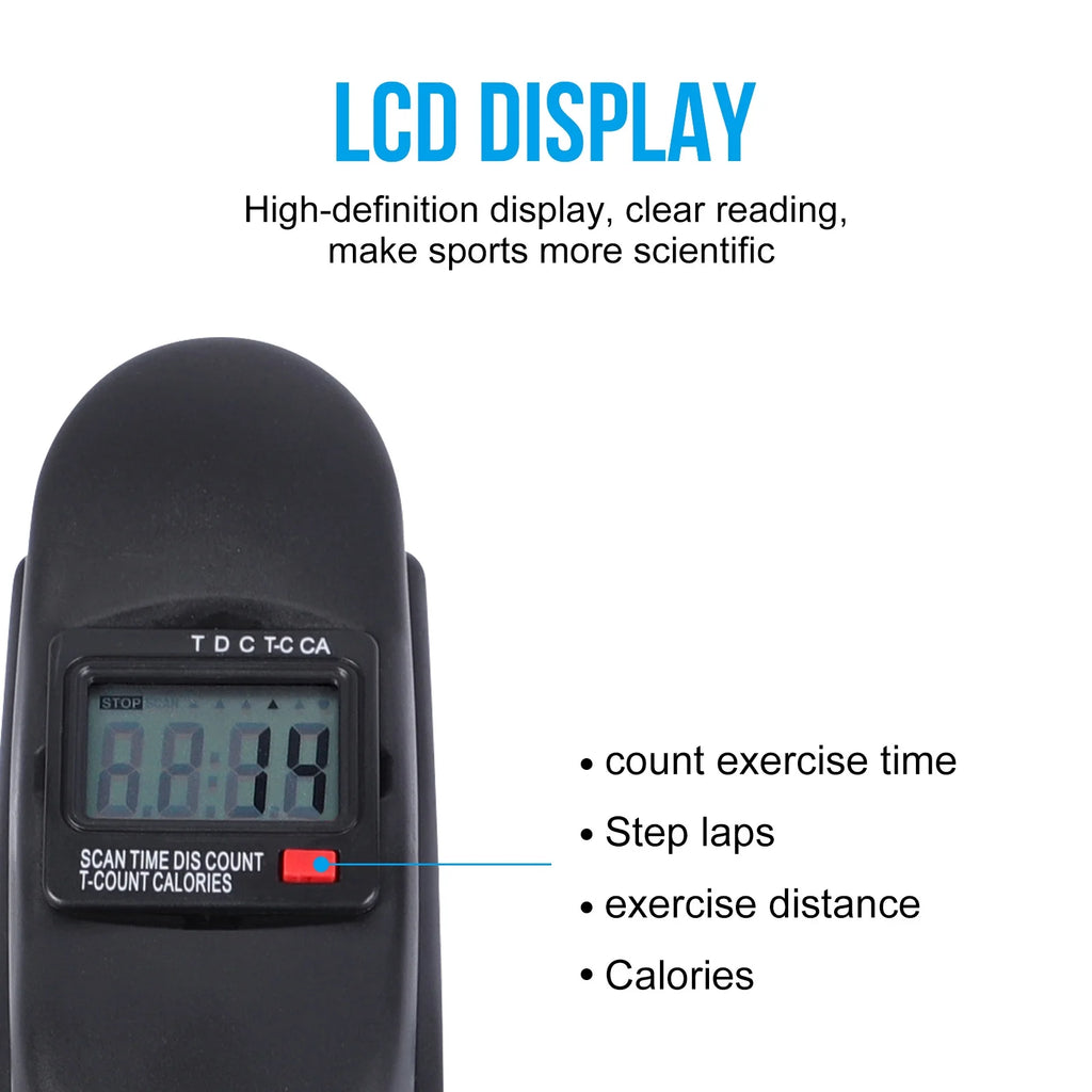 Mini Indoor Pedal Exerciser Cycle Bike Leg Arm Desk W/Lcd Display Fitness Portable Pedal Stationary Bike Home Exercise Black