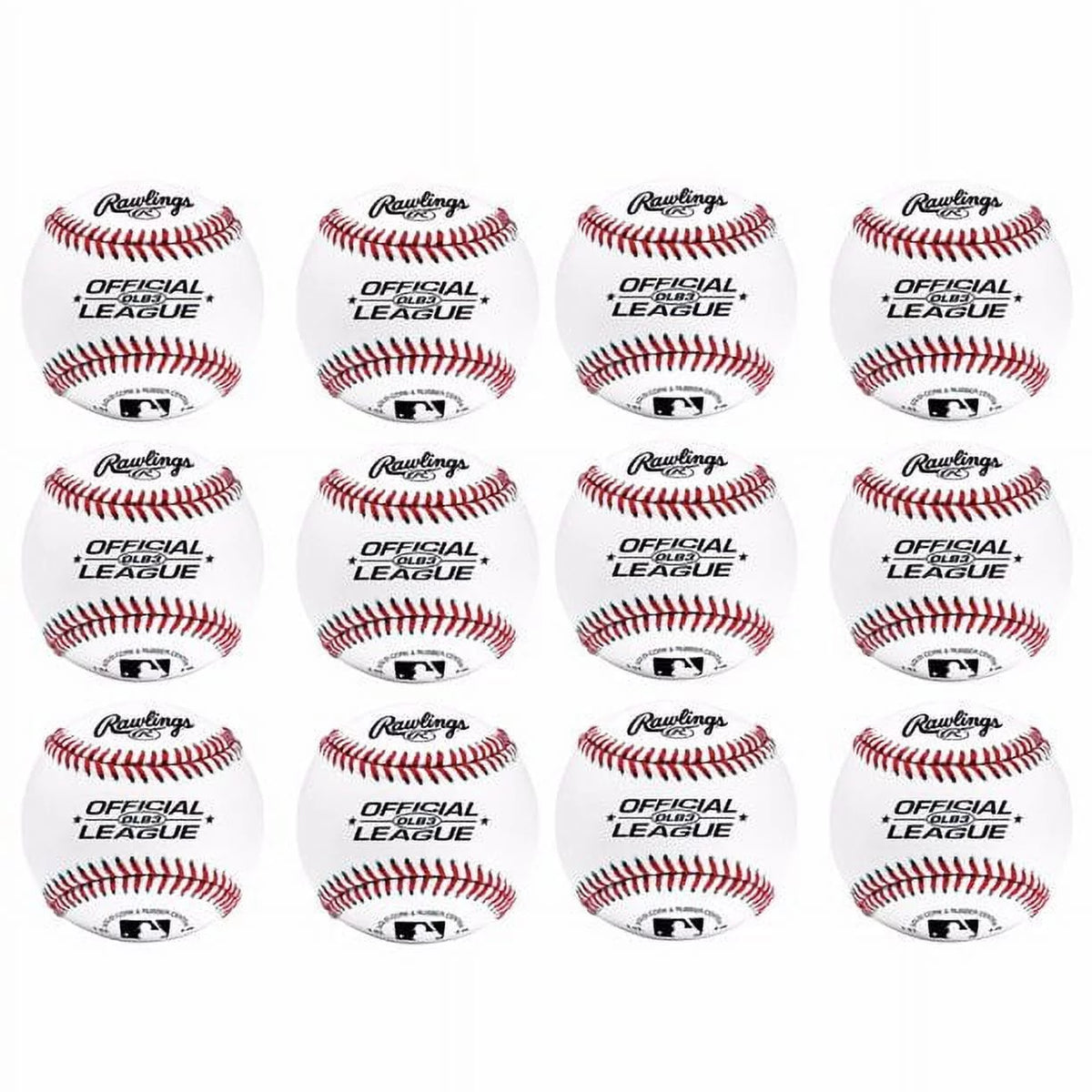 (6 Pack)  Official League OLB3 Recreational Use Baseball, 8U