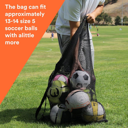 Heavy Duty Mesh Sports Gear Bag with Adjustable Shoulder Strap