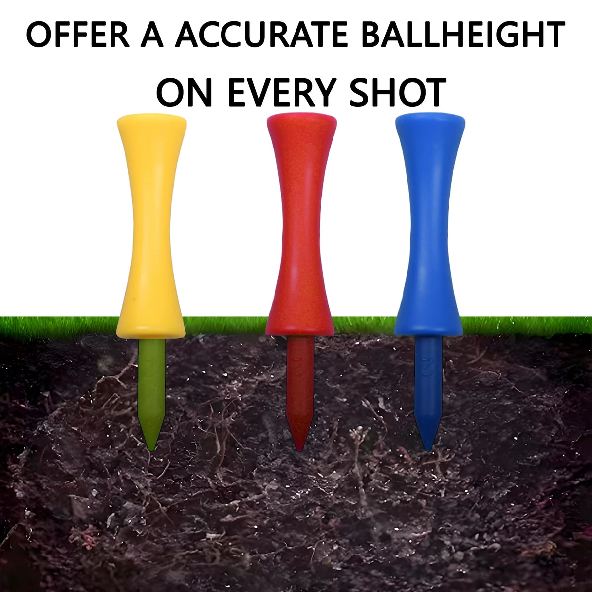50Pcs Professional 59Mm Golf Tee Golf Supplies New Golf Practice Products Golf Accessories Golf Limit Nail Plastic Ball Holder
