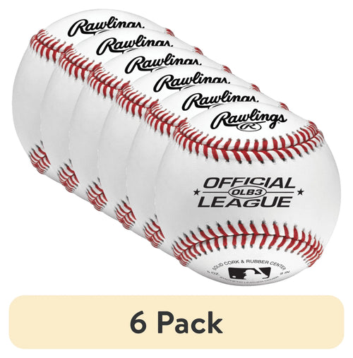 (6 Pack)  Official League OLB3 Recreational Use Baseball, 8U