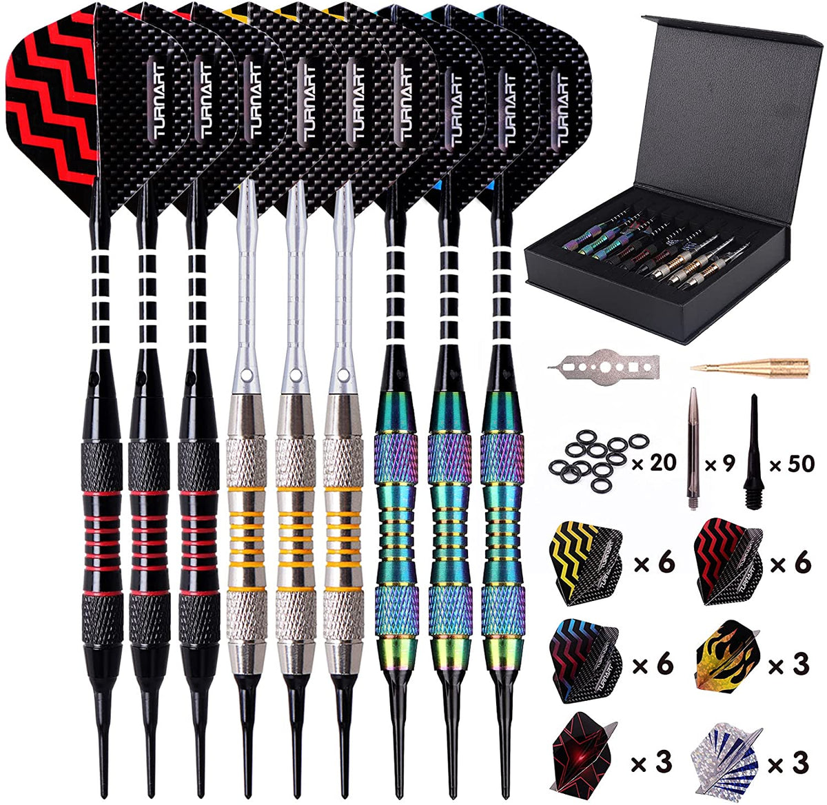Darts Plastic Tip 9 Pcs 18 Grams Professional Soft Tip