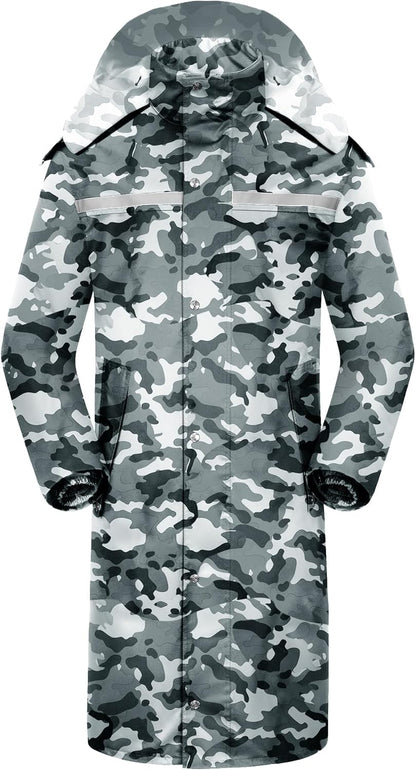 Raincoat Waterproof Hi Vis Reflective Long Rain Jacket Unisex