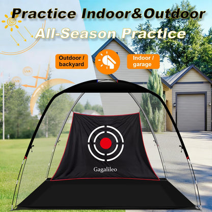 Golf Hitting Net for Backyard Driving 12X7Ft with Quiet Target