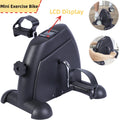 Mini Indoor Pedal Exerciser Cycle Bike Leg Arm Desk W/Lcd Display Fitness Portable Pedal Stationary Bike Home Exercise Black