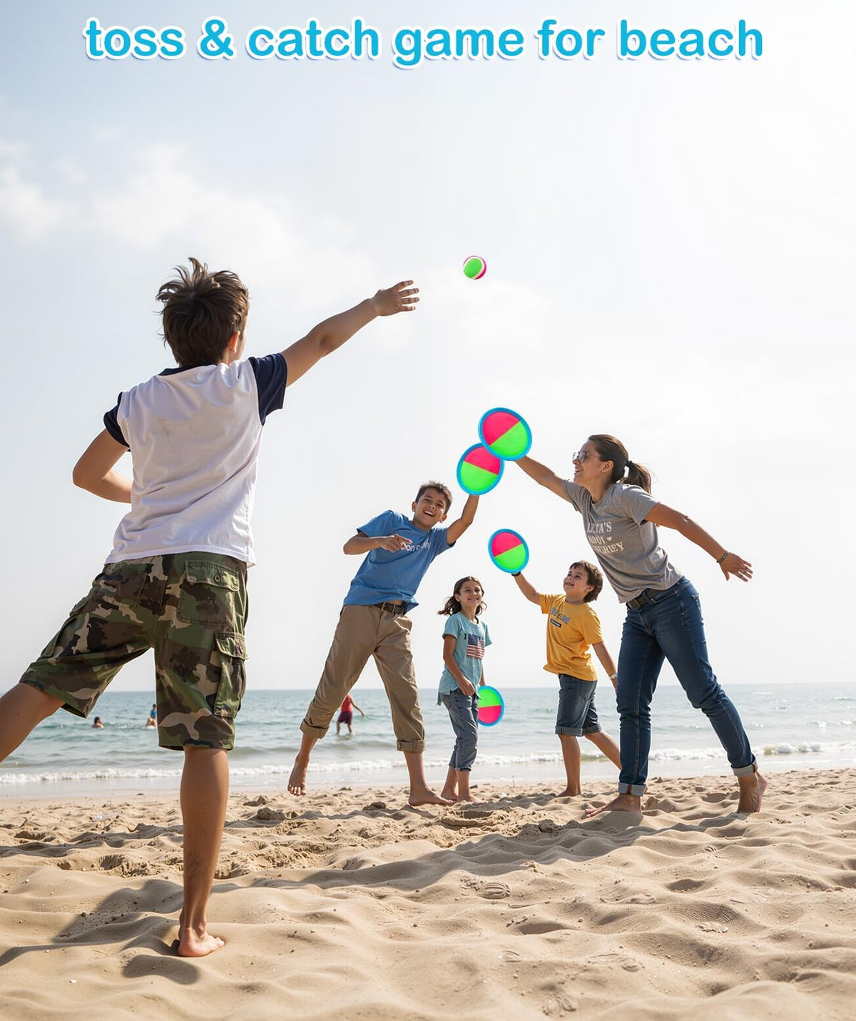 Toss and Catch Ball Game, Outdoor Toys for Beach Pool Yard Camping