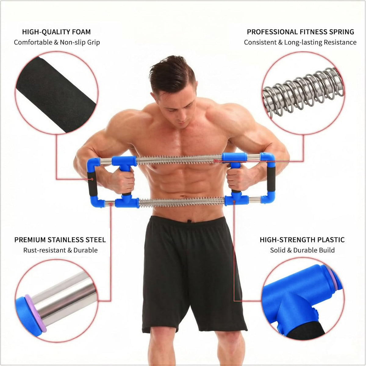 Push down Bar - Chest Workout Equipment for Home Gym