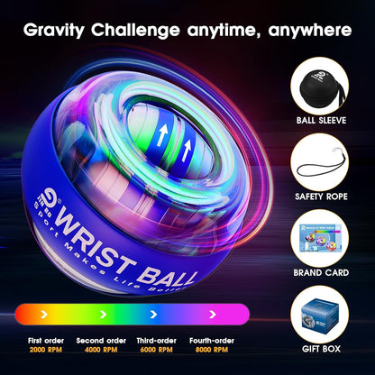 Auto Start Wrist Ball，Gyro Ball Trainer，Wrist Exerciser，Gyroscopic