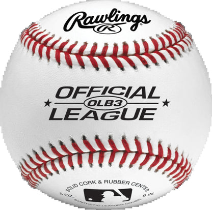 (6 Pack)  Official League OLB3 Recreational Use Baseball, 8U